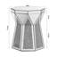 Table basse de style tambour avec incrustation de miroir en cristal, table décorative argent polygonale, mobilier moderne de luxe au design moderne