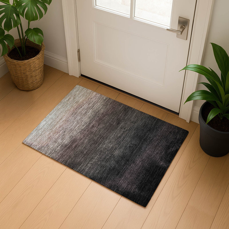 Premium Machine Washable Ariel Ombre Rug, Rectangle 1'8" x 2'6"