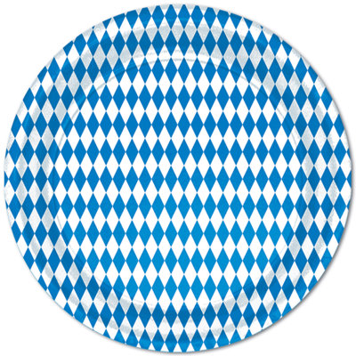 Blue & White Plates - 9" - Pack of 12