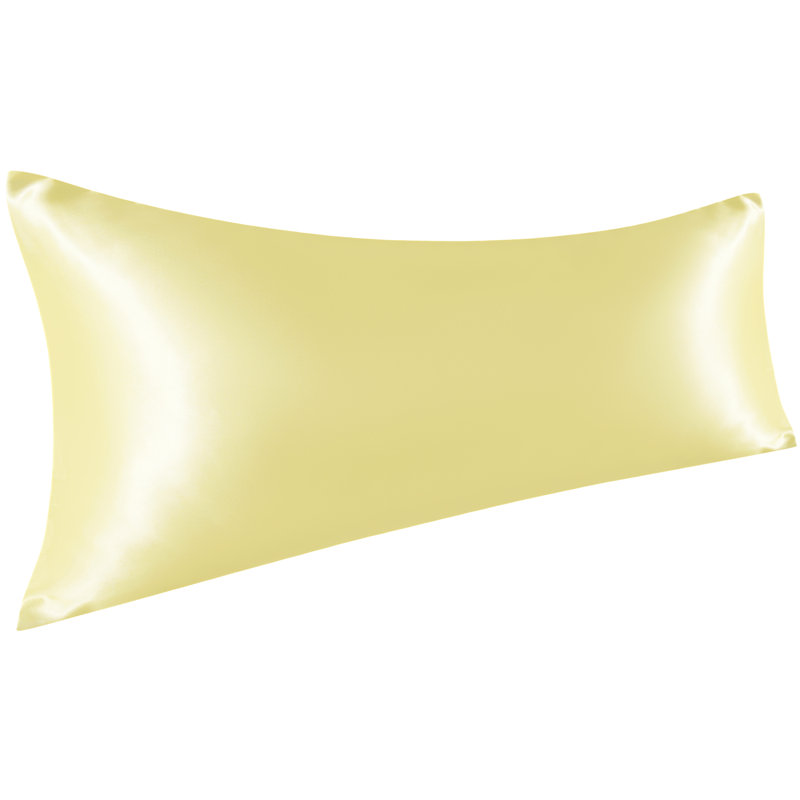 Taie d'oreiller soyeuse en microfibre, Jaune clair