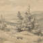 Mountain Landscape With Pines In The Foreground Print by Cornelis Steffelaar