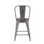 Tabouret d'intérieur à hauteur de comptoir avec siège coloré en résine de polyester-1806411072-1806411078