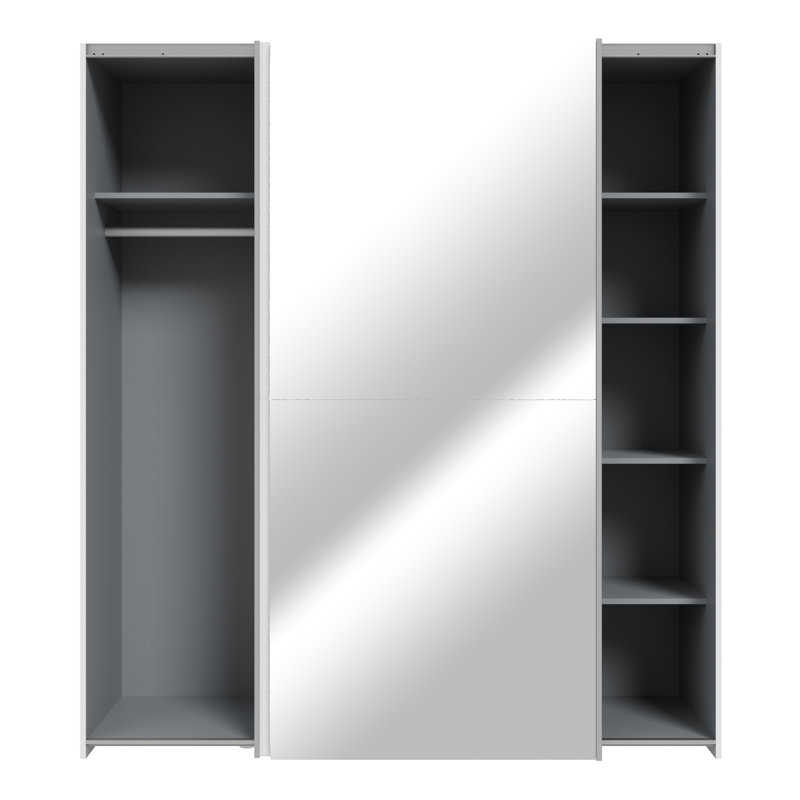 Alfaro 2 Door Manufactured Wood Wardrobe, White Mat