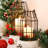 Rustic Wire Metal Cloche Set Of 2 Candle Lantern Decorative Indoor Outdoor Vintage Cage Candle Holders Modern Farmhouse Decor For Fireplace Mantle Entryway Living Room Kitchen Dining Table Centerpiece-1820402752