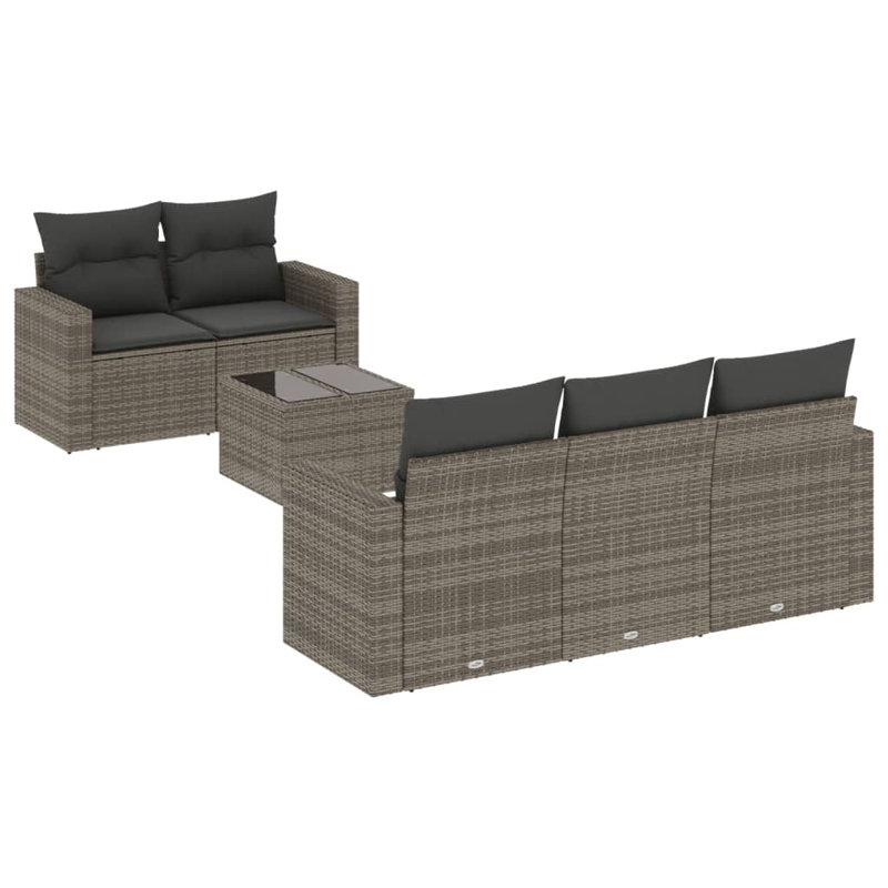 Vidaxl Garden Sofa Set Grey, Dark Grey