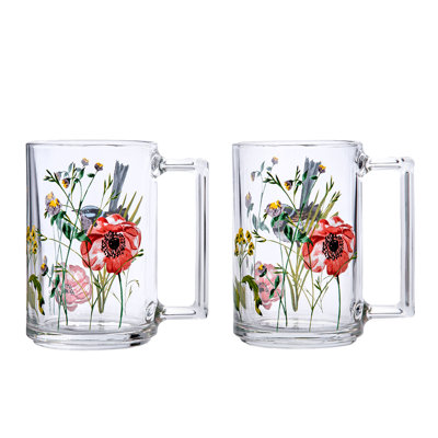 Large Tempered Glass Mug Duo