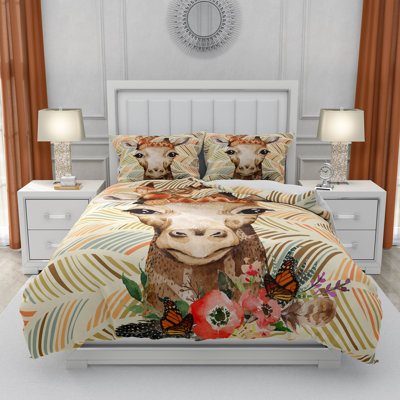  Ensemble de housse de couette Funky Giraffe
