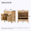Armoire de lavabo de salle de bain en bois massif avec tablette réglable