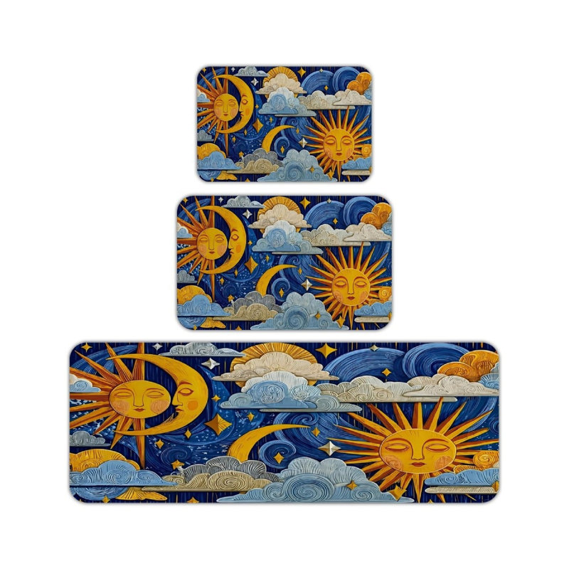Ensemble de tapis de cuisine 3 pièces
