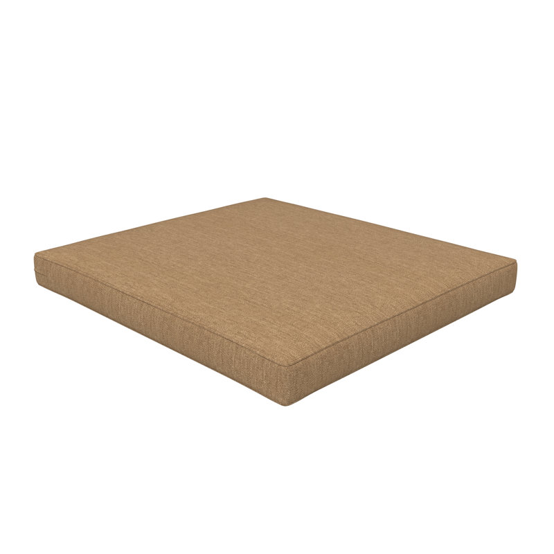 Sunbrella® Outdoor Ottoman Seat Cushion, 20" W x 22" D, Canvas Heather Beige