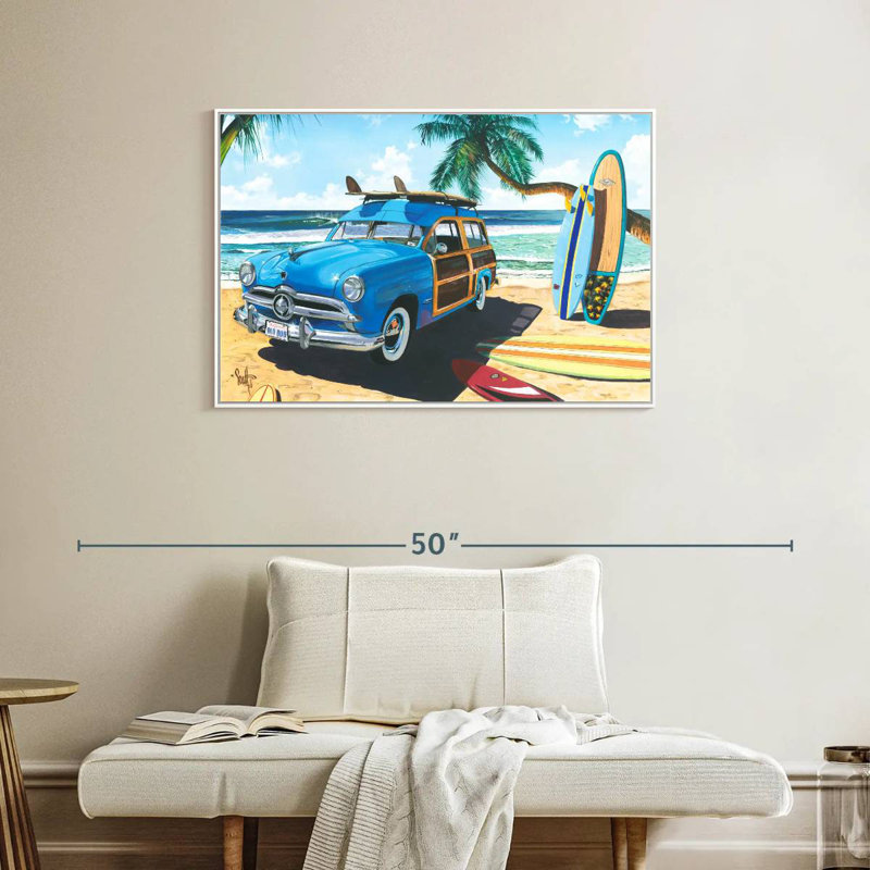 Amis tropicaux tropicaux, Cadre flottant blanc, 37 po x 25 po
