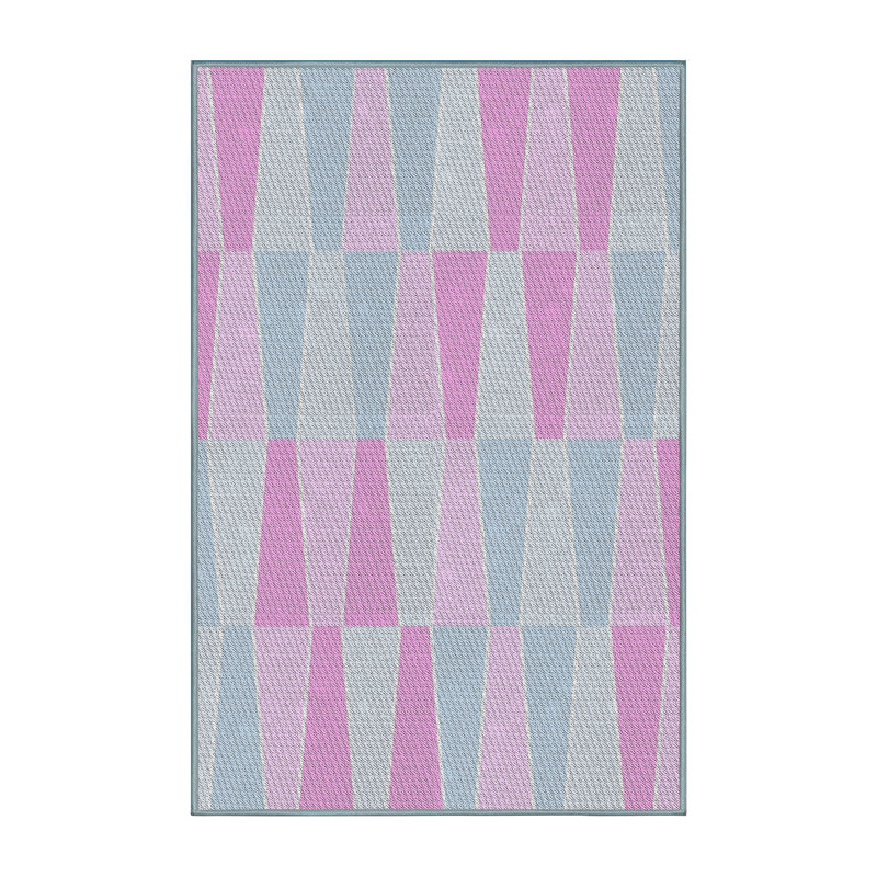 Tapis rose à motif géométrique Kingswood, Rectangle 8 pi x 12 pi