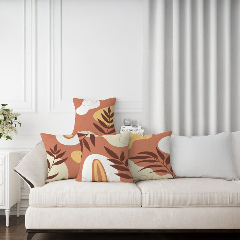 Ensemble de housse de coussin lavable et repassable 4 pièces