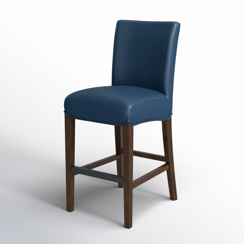 Liliana Upholstered Counter Stool, Vintage Blue, Counter Stool (26.5 " Seat Height)