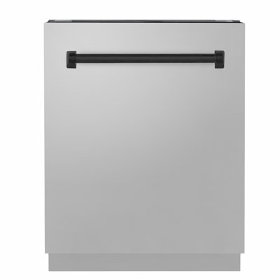 ZLINE Autograph 24 in. Tallac 3rd Rack Dishwasher in Stainless Steel with Handle, 51dBa