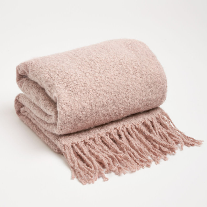 Kupski Throw Blanket, W125 x L150cm, Blush Pink
