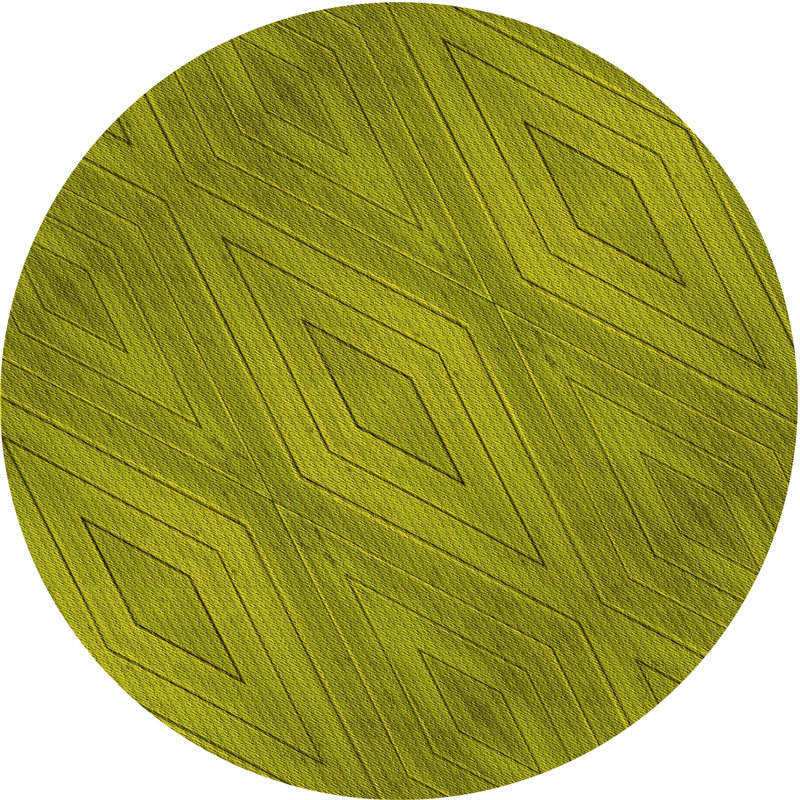Geometric Indoor Rug, Round 7'