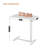 Multi-Function Adjustable and Movable Overbed Table, C-shaped end table with Hidden Casters-255647930