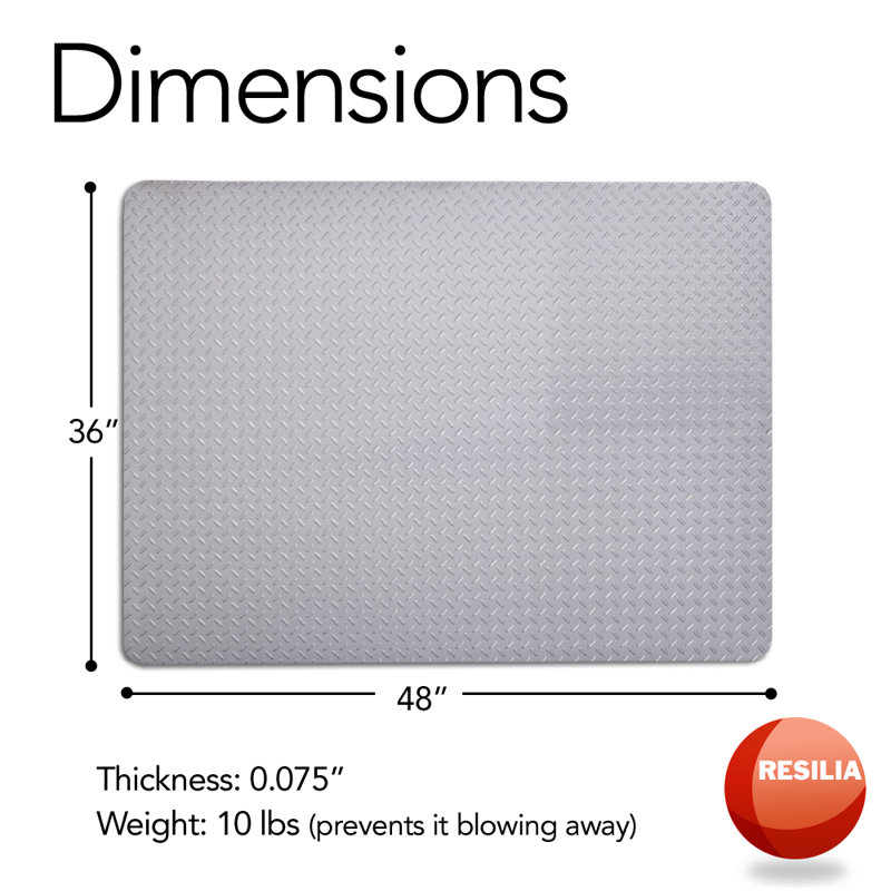 Plastic Non-Stick Dishwasher Safe Grill Grid Mat, Black