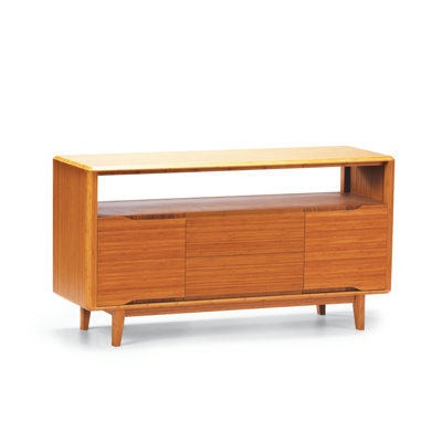 Console média en bois massif Lacey