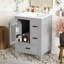 Meuble-lavabo moderne avec lavabo et rangement en céramique
