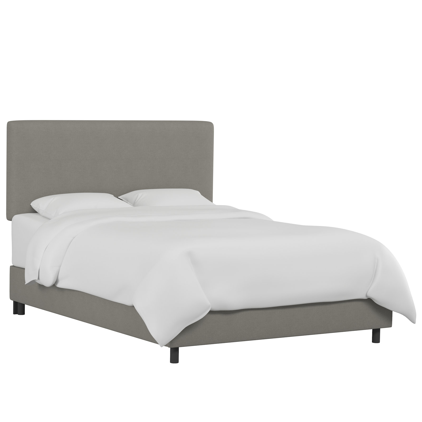 Eisley Cotton Upholstered Bed, Full, Classic Grey Linen