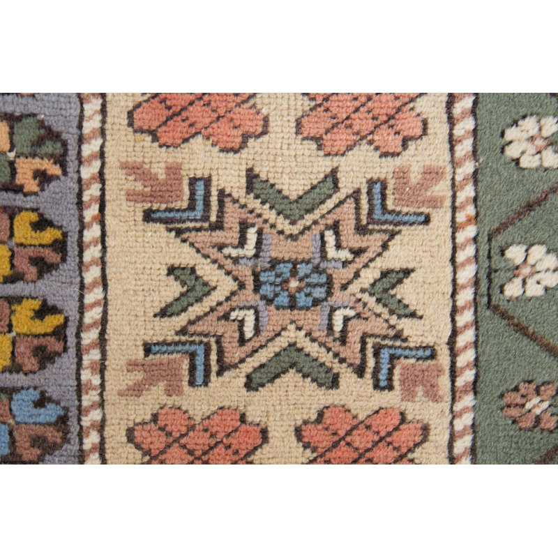 Rectangle 135 cm x 252 cm Oriental Wool Hand Woven Area Rug