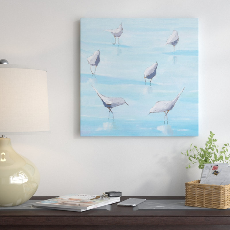 «By the Water's Edge» par Phyllis Adams, reproduction sur toile tendue sur toile tendue sur châssis, Toile tendue