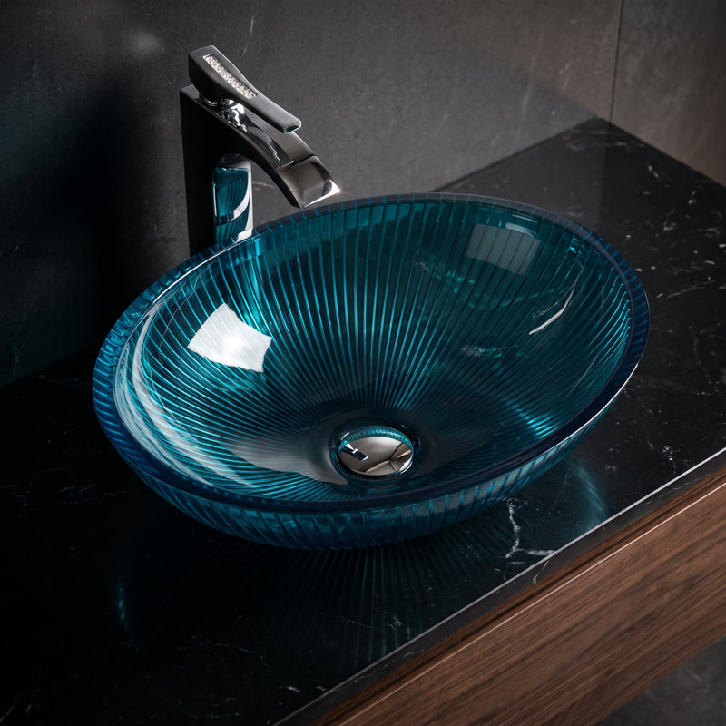 Lina 20'' L Bathroom Sink, Otter Blue
