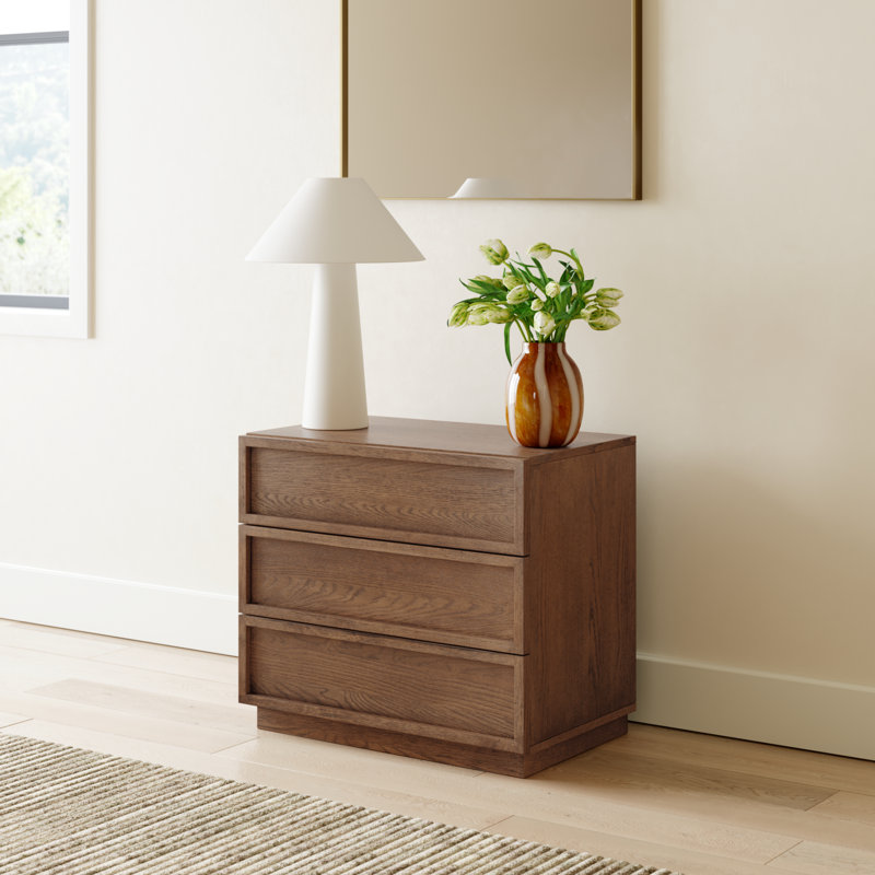 Hudson 3-Drawer Dresser, Medium Oak