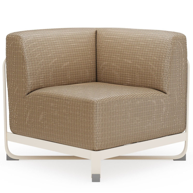 Juno Outdoor Corner Wedge Lounge Chair, Graphite