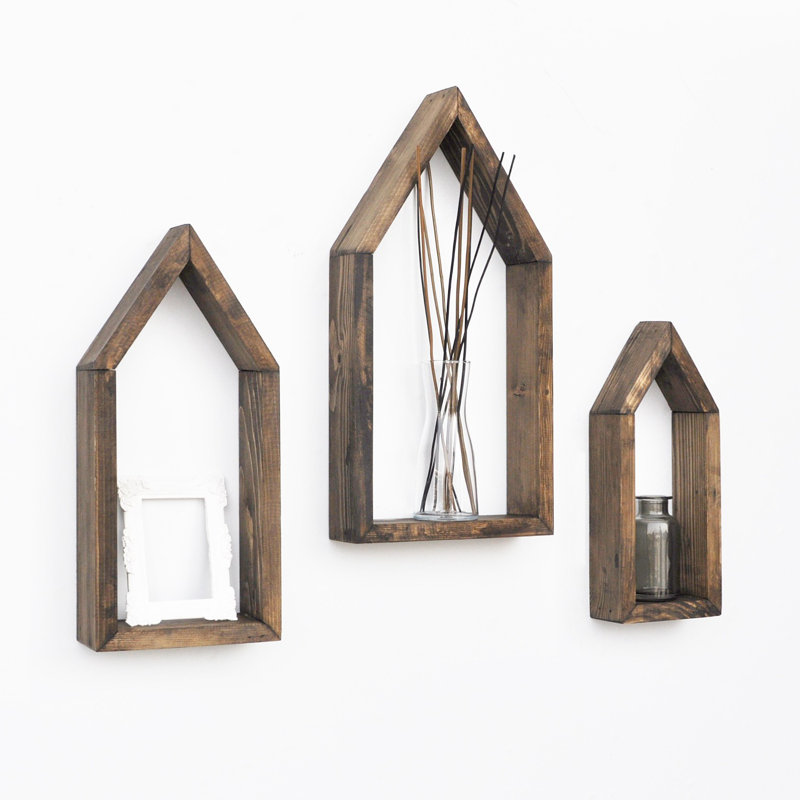 3 Piece Solid Wood Floating Shelf