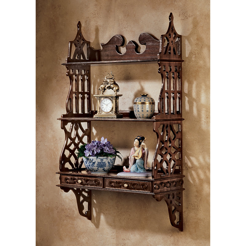 Chippendale Curio Accent Shelf