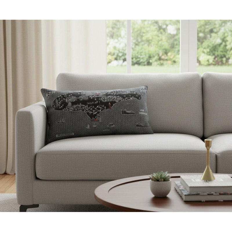 Coussin lombaire 25 po White Michigan, Gris