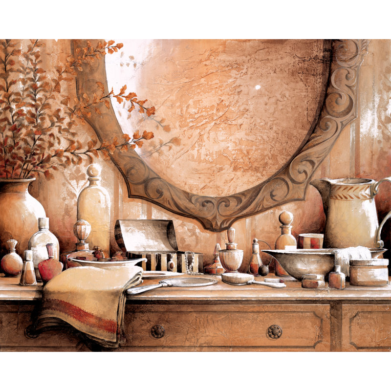Vanity Silver Foil - Painting Print, 51 cm H x 76 cm W, Black Floater Framed