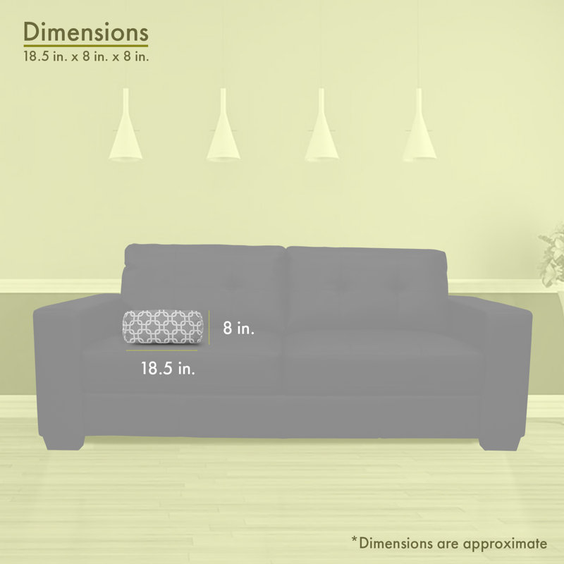 Coussin décoratif avec traversin Liens, Gris