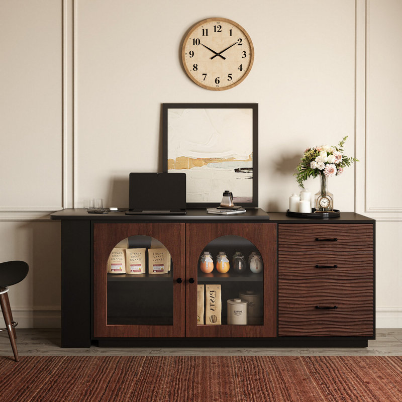 Bureau à hauteur réglable et coiffeuse, bureau en L avec plusieurs tiroirs et armoires de rangement