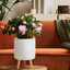 Plaited Style Cylinder Round Planter with Feet-2146352481-2146352480