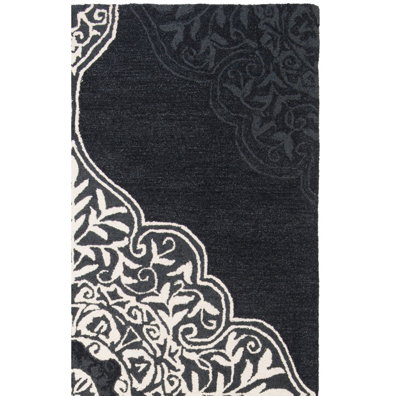 Jones Street Hand Tufted Wool Ikat Rug, Rectangle 4' x 6'