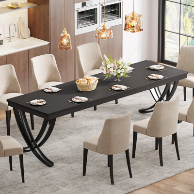 Dollis 78.74" Iron Dining Table （Whitout Chair)