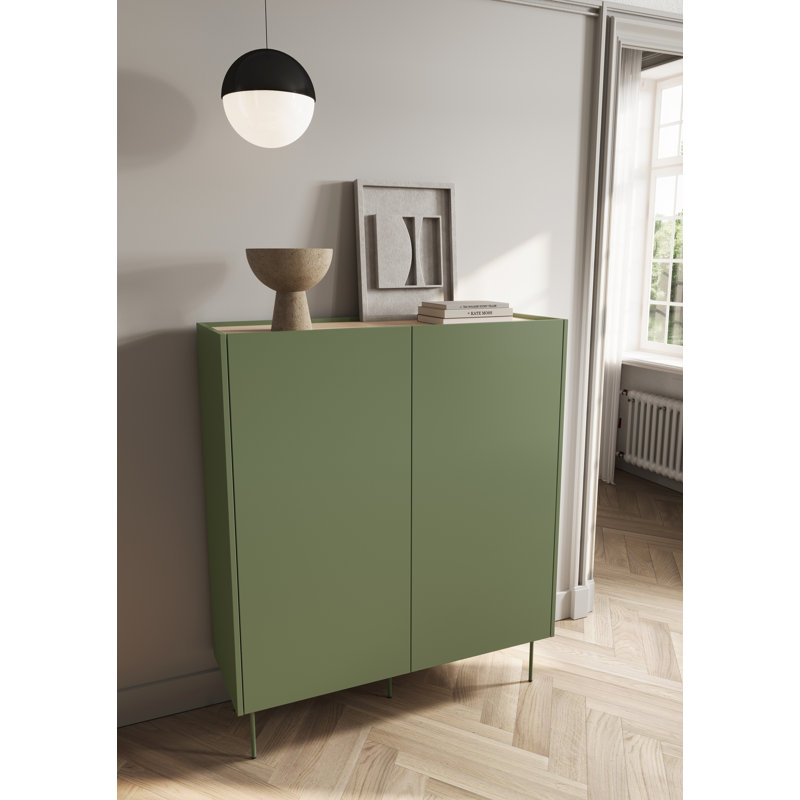 Venner 2 Door Manufactured Wood Wardrobe, Green