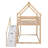 Twin Over Twin House Bunk Bed with Slide and Storage Staircase, Climbing Ramp, Guardrails-1756020411