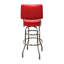 Tabouret de bar rotatif à dossier double avec anneaux Retro Home-10955879