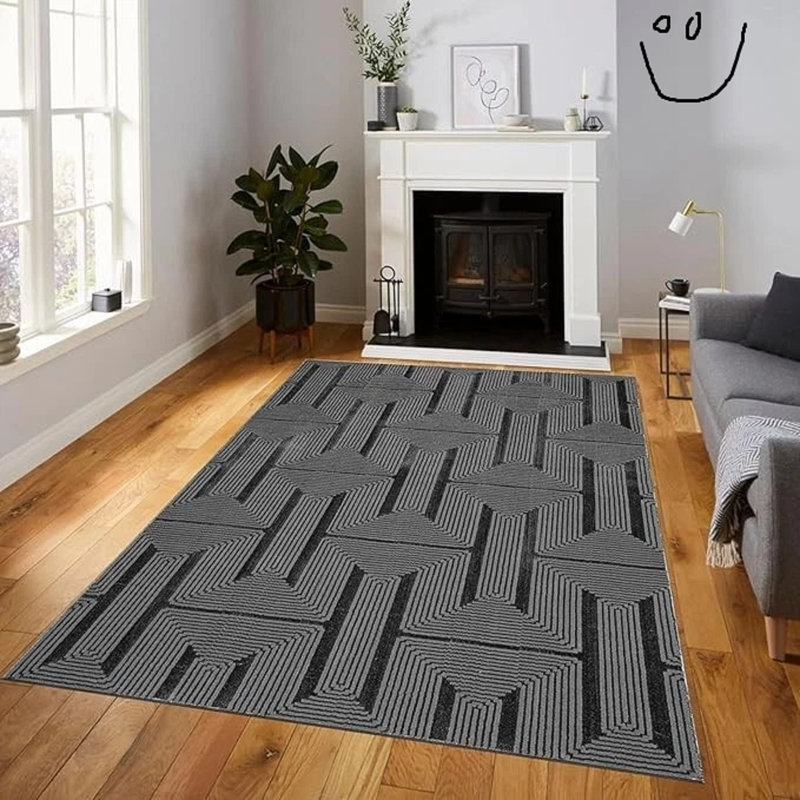 New Stylish Geometric Area Rug Abstract Textured Carpet For Living Room Bedroom Special Size Long Hallway Floor Mats Small Door Mats