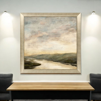 Hudson River, art mural encadré or
