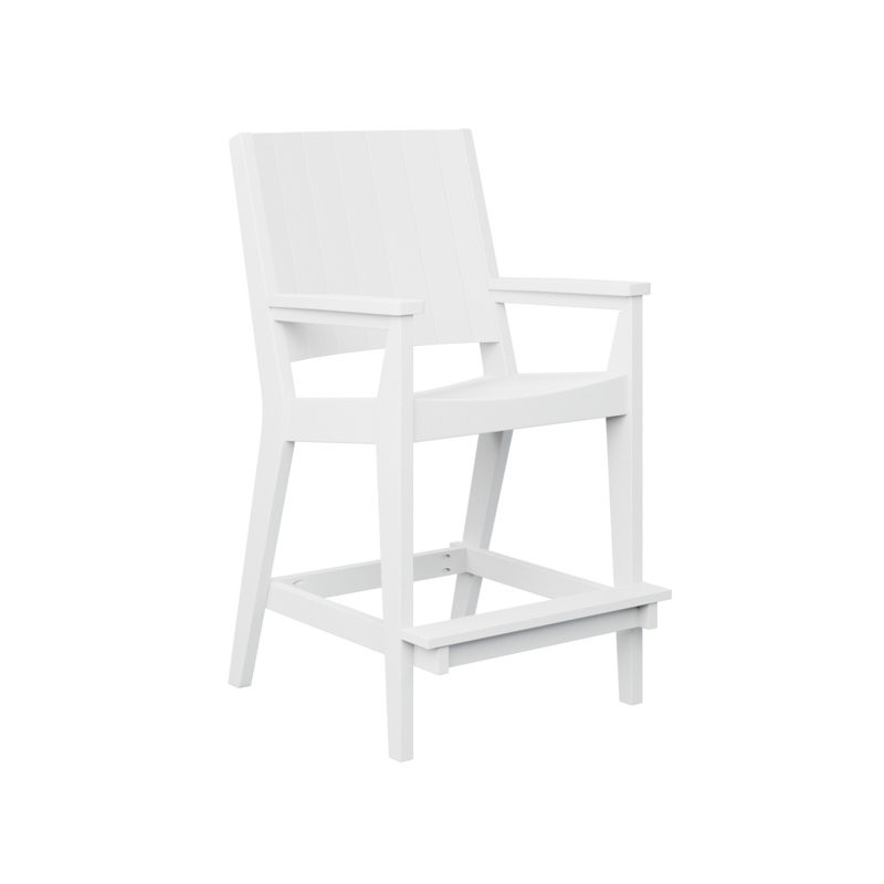 Chaise de bar Berlin, 25.5", Blanc