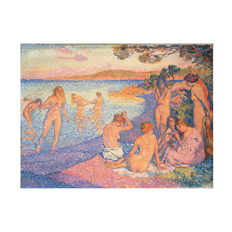 Theo Van Rysselberghe, coucher de soleil; Lheure Embrasee, 1897, art sur toile, H 14 po x l 19 po