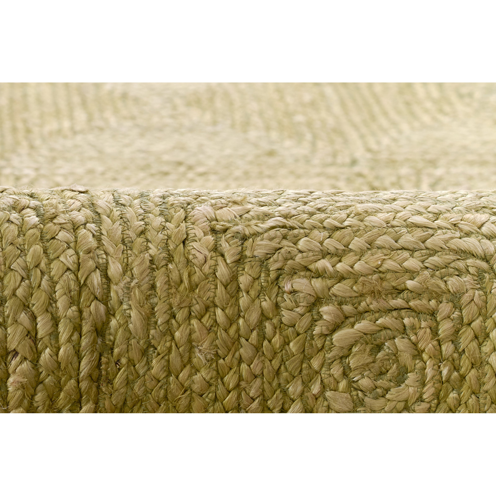 Mykonos Hand Woven Jute Geometric Green Area Rug, Runner 2'3" x 8'