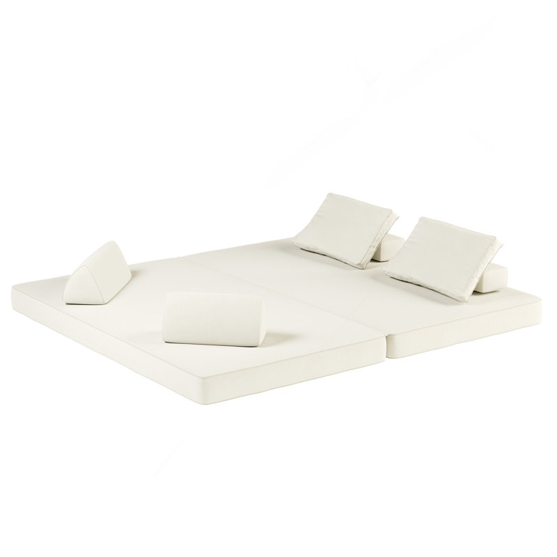 Canapé-lit convertible multifonctionnel Boneless de 86,6 po avec 2 dossiers et 2 coussins