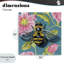 Abeille floue sur toile à motif floral, design par Kate Jarvik Birch-1074510679